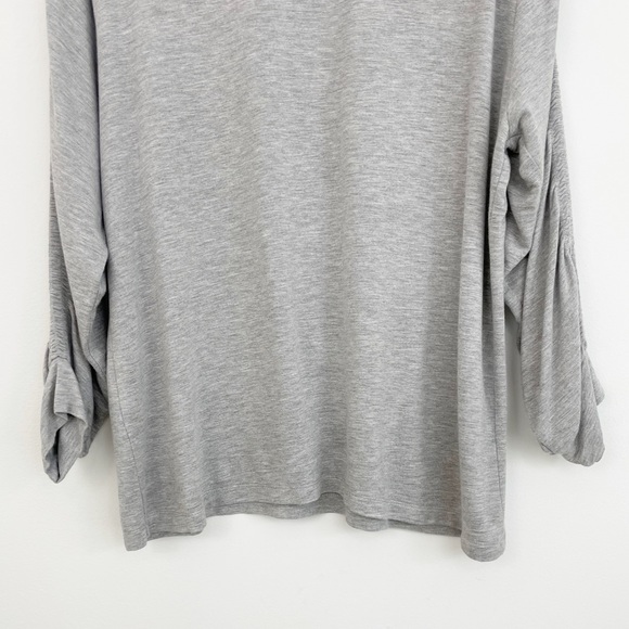 Jane & Delancey Boho Lagenlook Gray Rouged Sleeves Pullover Sweater Size X-Large - Picture 13 of 15